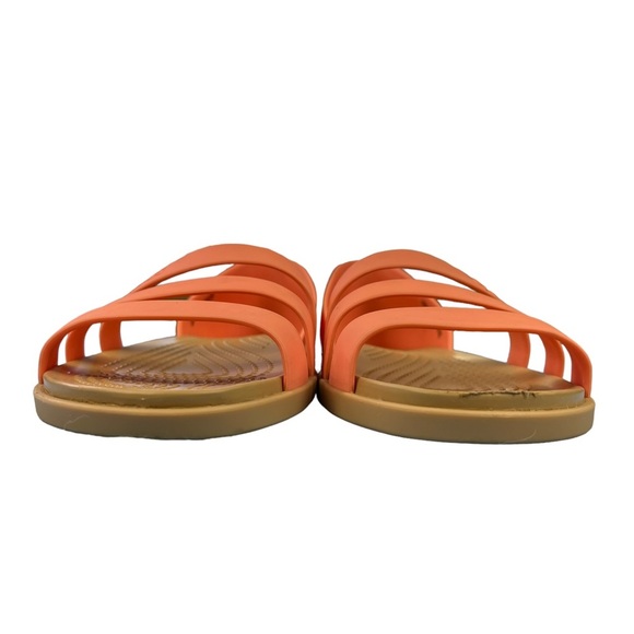 Crocs Tulum Open Toe Flats Womens Coral Strappy Sandals Size 8 - Picture 9 of 13